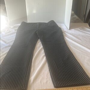 Express Black Trousers with White Polka Dots